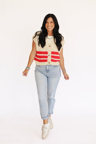 Sally cap sleeve sweater