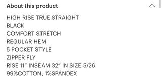 Dela black straight denim - Kan Can