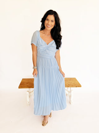 Kailee pleated midi dress