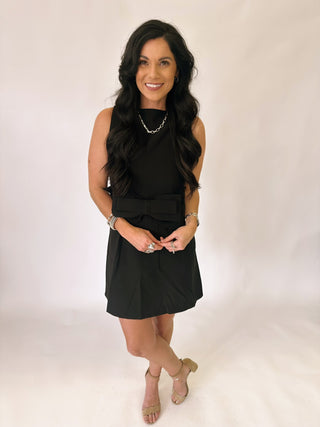 Carrie black bow dress