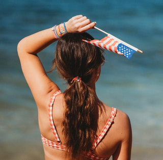 "Free" Patriotic Hair Tie Bracelets