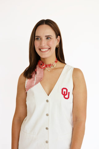 OU white denim skort dress