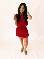 Heather crimson skort