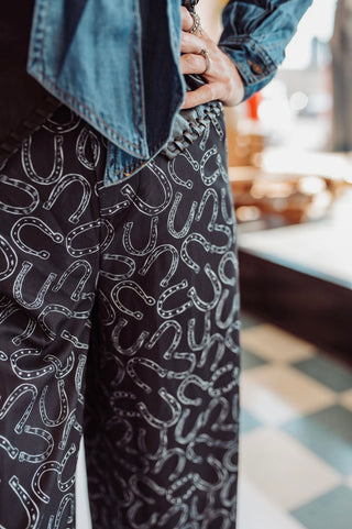 Horseshoe wide leg pants