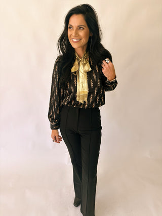 Gwendolyn gold bow blouse - THML