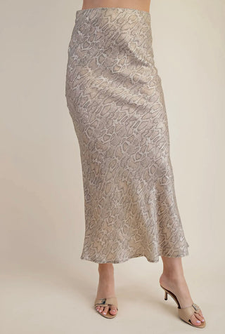 Shelby snake skin skirt
