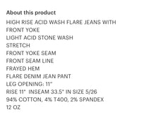 Sissy acid wash flare jeans - Kan can