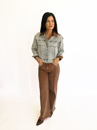 Denim & leather jacket