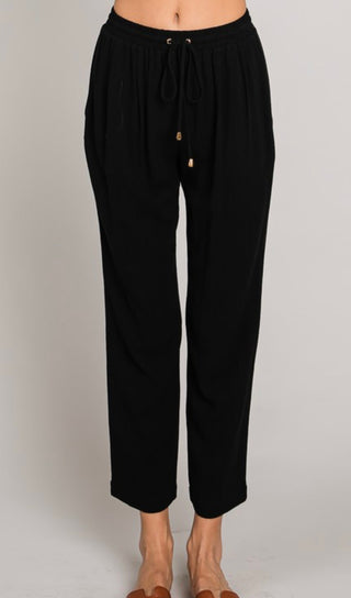 Blair black linen pants