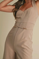 Brittany taupe jumpsuit