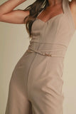 Brittany taupe jumpsuit