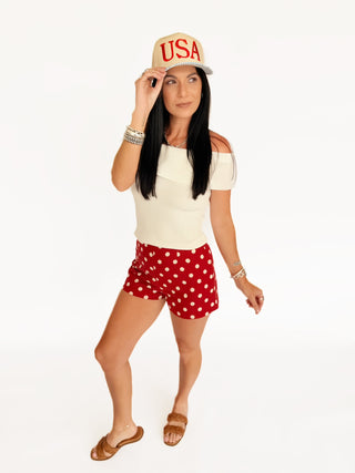 Alexis polka dot micro shorts