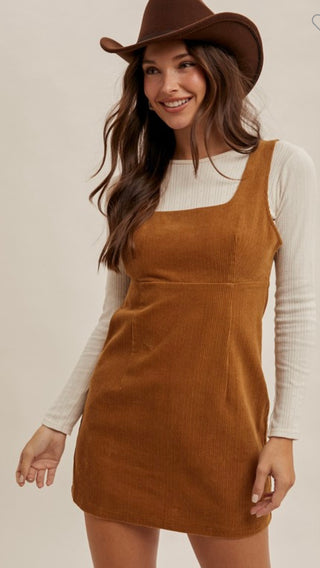 Courtney corduroy jumper dress