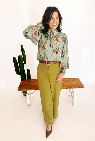 Amanda dark lime green dress pants Shop The White Feather Amanda dark lime green dress pants Shop The White Feather