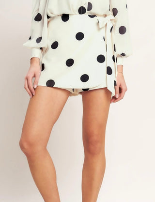 Polka dot skort
