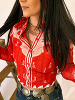 Amanda western cropped blouse
