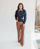 Jolee brown wide leg denim