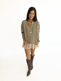Hilliary brown stripe pullover