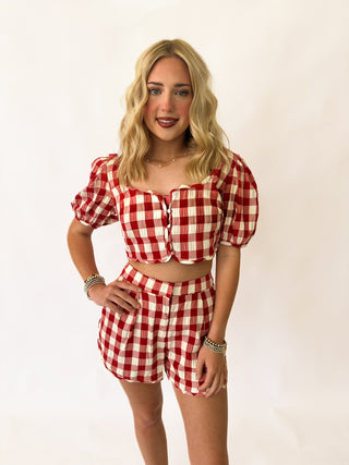 Moxie checkered shorts