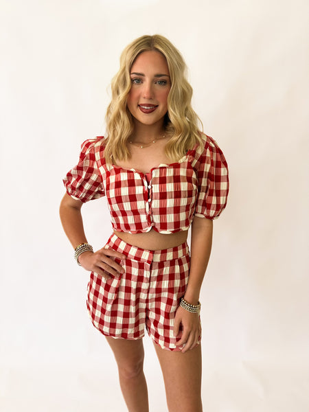 Moxie checkered shorts