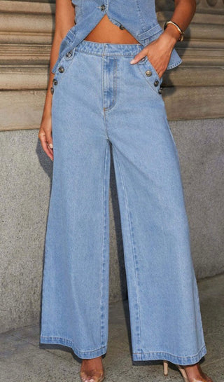 Buckle bunny wide leg denim