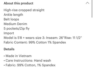 Ashton high rise crop straight - Cello