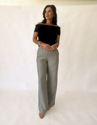 Emily black checkered pants