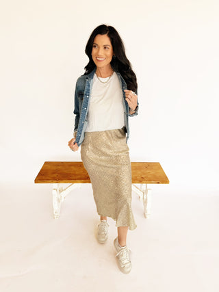 Shelby snake skin skirt