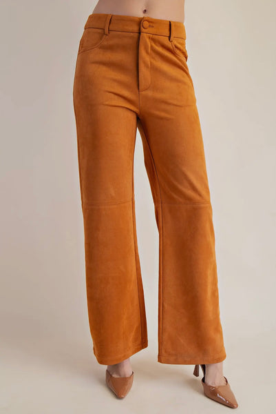 Joey tan suede pants