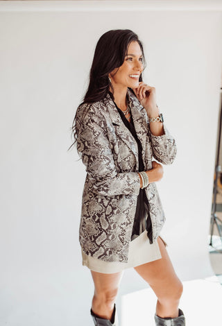 Sandra snake print blazer