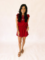 Heather crimson skort