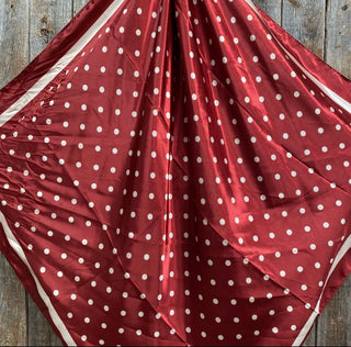 Crimson polka dot wild rag