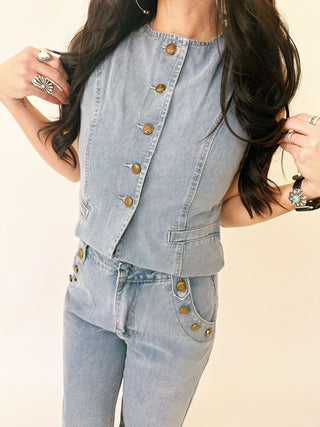 Buckle bunny wide leg denim