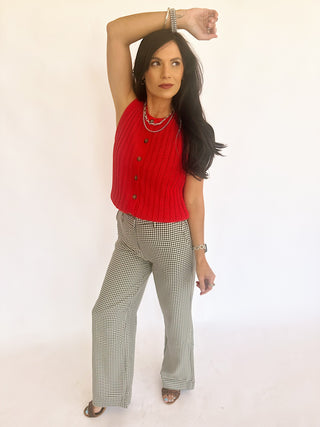 Rita red sweater vest