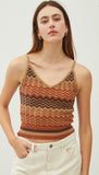 Zoey brown sweater tank