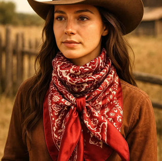 Crimson paisley wild rag
