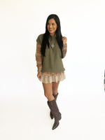 Marna rust & olive plaid