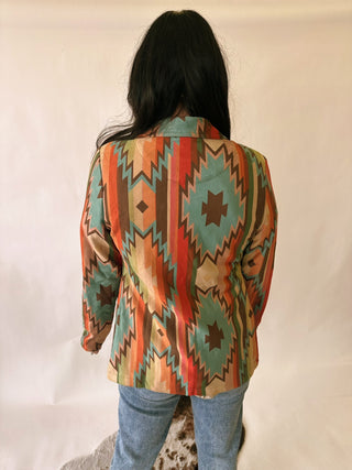 Beth Aztec western blazer with concho buttons
