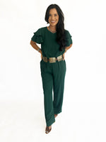 Katherine Hunter green jumpsuit