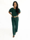 Katherine Hunter green jumpsuit