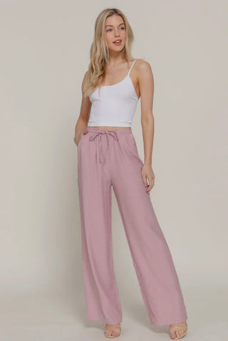 Payden pink flowy pants