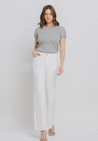 Olivia wide leg white denim - vervet