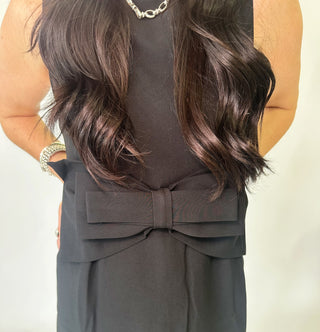Carrie black bow dress