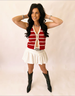 Whitney white bubble skirt