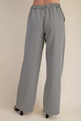 Emily black checkered pants