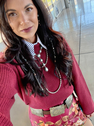 Luxe burgundy floral shorts