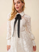 Emily lace dress with bow