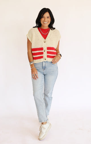 Sally cap sleeve sweater