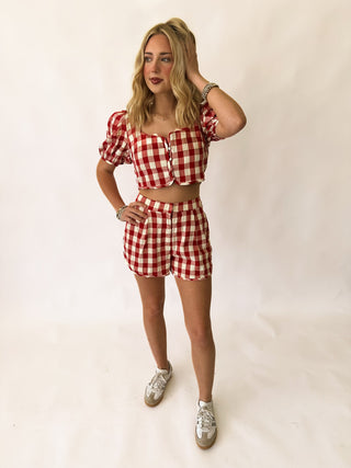 Moxie checkered shorts