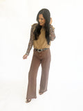 Jolee brown wide leg denim